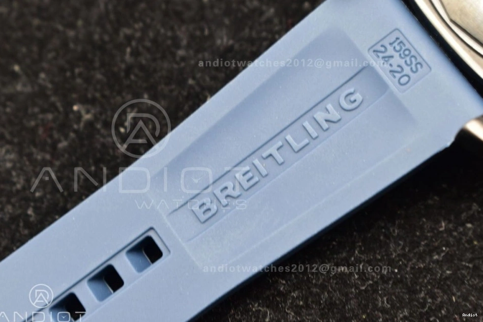 Rubber Automatic A2824 44 Black Black Blue TF Strap Best Superocean Dial 1:1 Edition Bezel On 0417